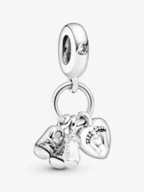 ✅NWT Pandora Baby Shoe Dangle Charm Necklaces, Bracelets, Pendants